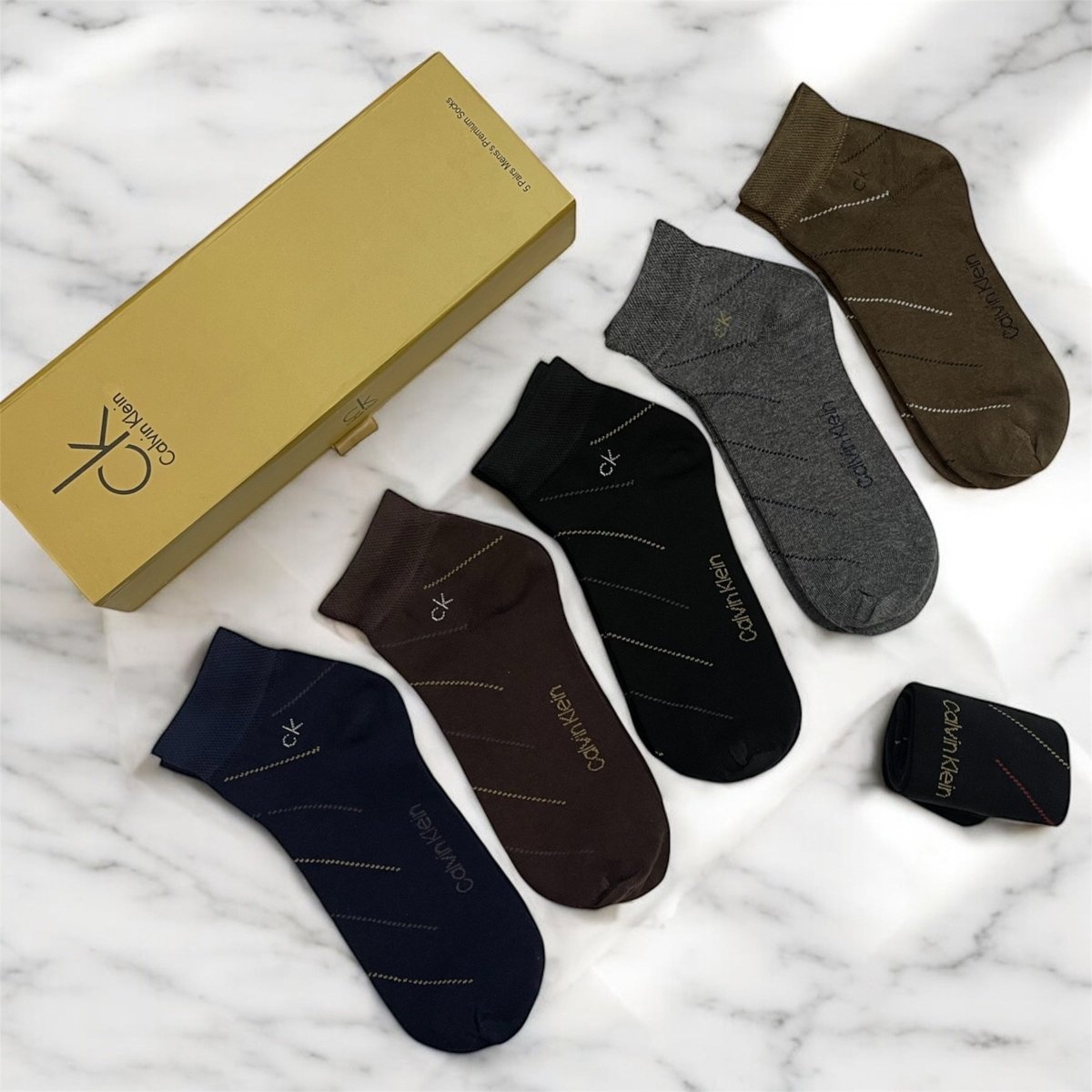 CKs Pack of 6 Gift Pack Half Ankle with Unique Pattern (Pack of 6) - Great Touch