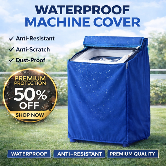 100% Premium Waterproof heat proof Washing Machine  Cover Blue