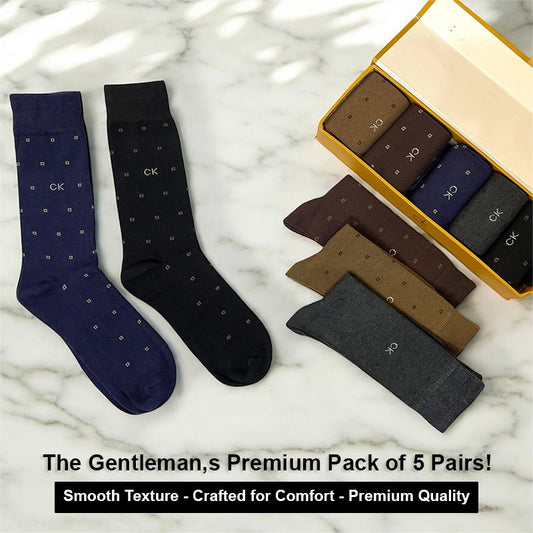 Classic Comfort Mens Premium Sock - Gift Pack of 5 (C - 01) - Urban Monarch