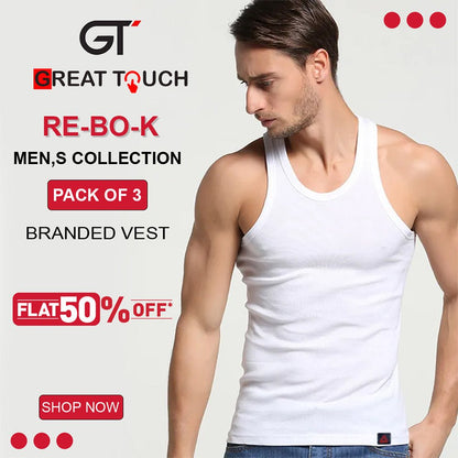 Classic Mens Premium Cotton Vest Pack fo 3 (R - 01) - Urban Monarch