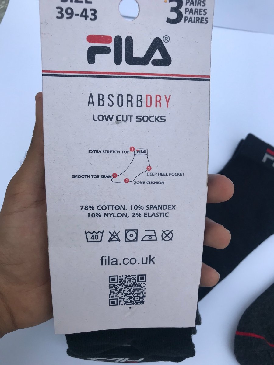 F - L - A Branded Ankle Socks Pack of 3 - Great Touch