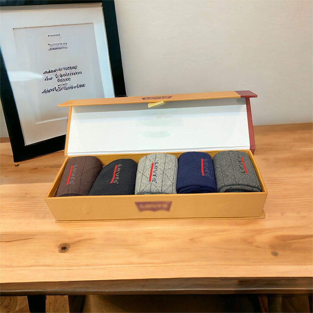 L-VS Pack of 5 Gift Pack Pattern Socks