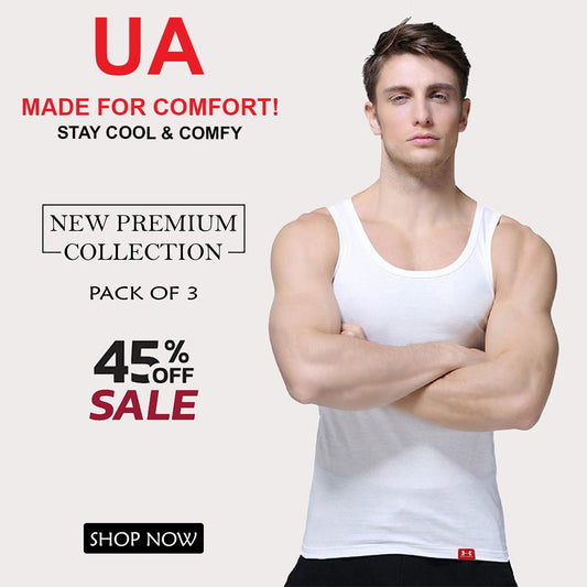 Premium Men’s Vest Tank Top – Pack of 3 (Under Shirts) (U - 1) - Urban Monarch