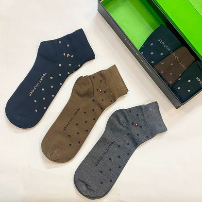 T - H Half Ankle Gift Pack Sleek dotted Pattern Premium Socks (Pack of 6) - Great Touch