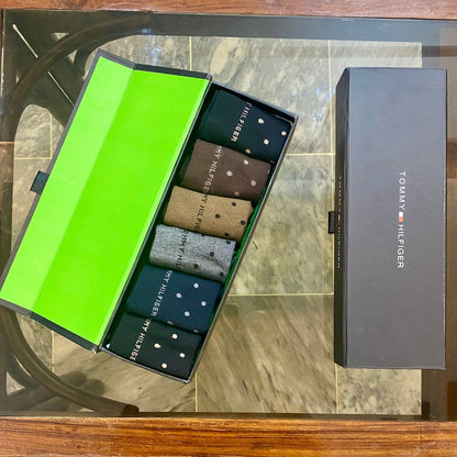 T - H Half Ankle Gift Pack Sleek dotted Pattern Premium Socks (Pack of 6) - Great Touch