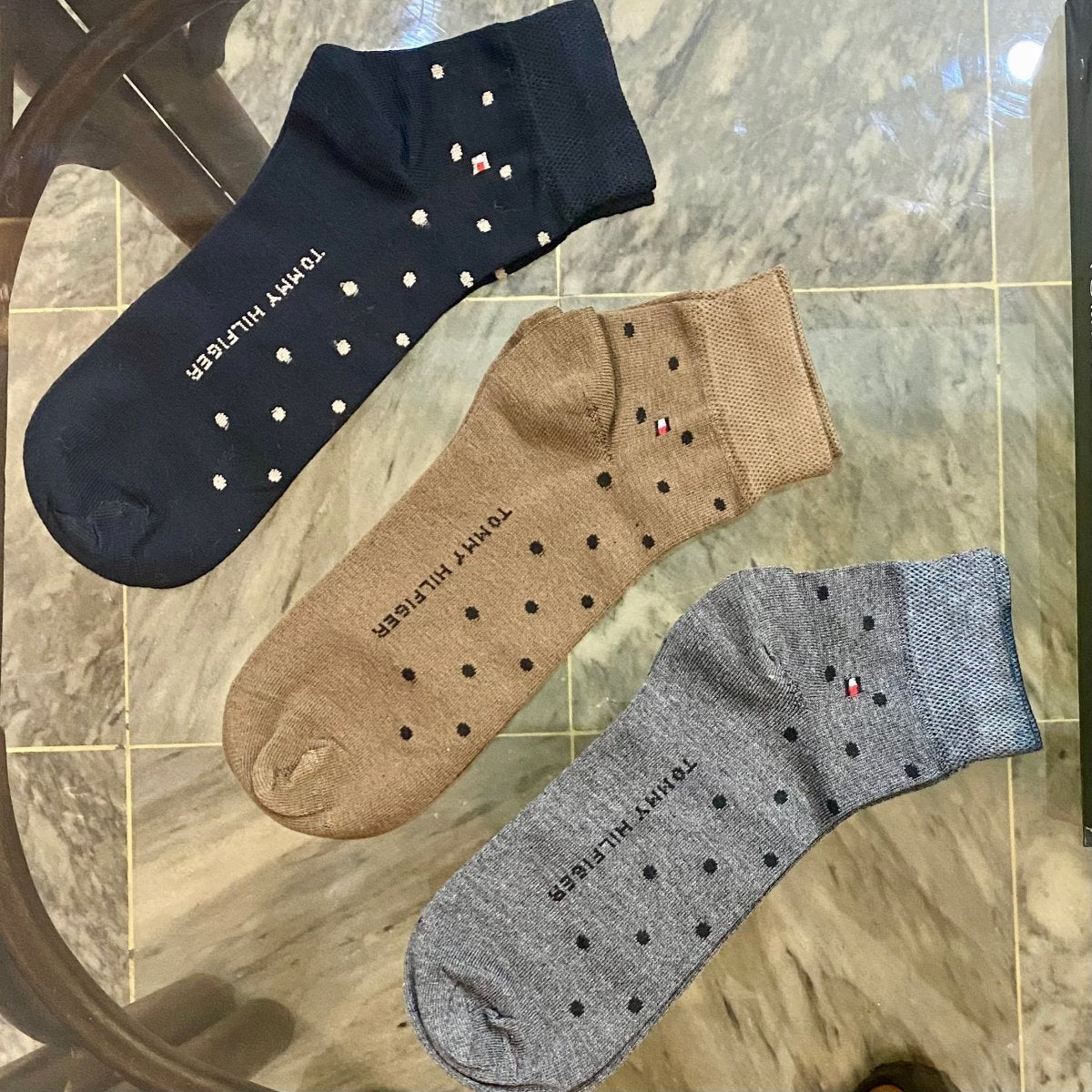 T - H Half Ankle Gift Pack Sleek dotted Pattern Premium Socks (Pack of 6) - Great Touch