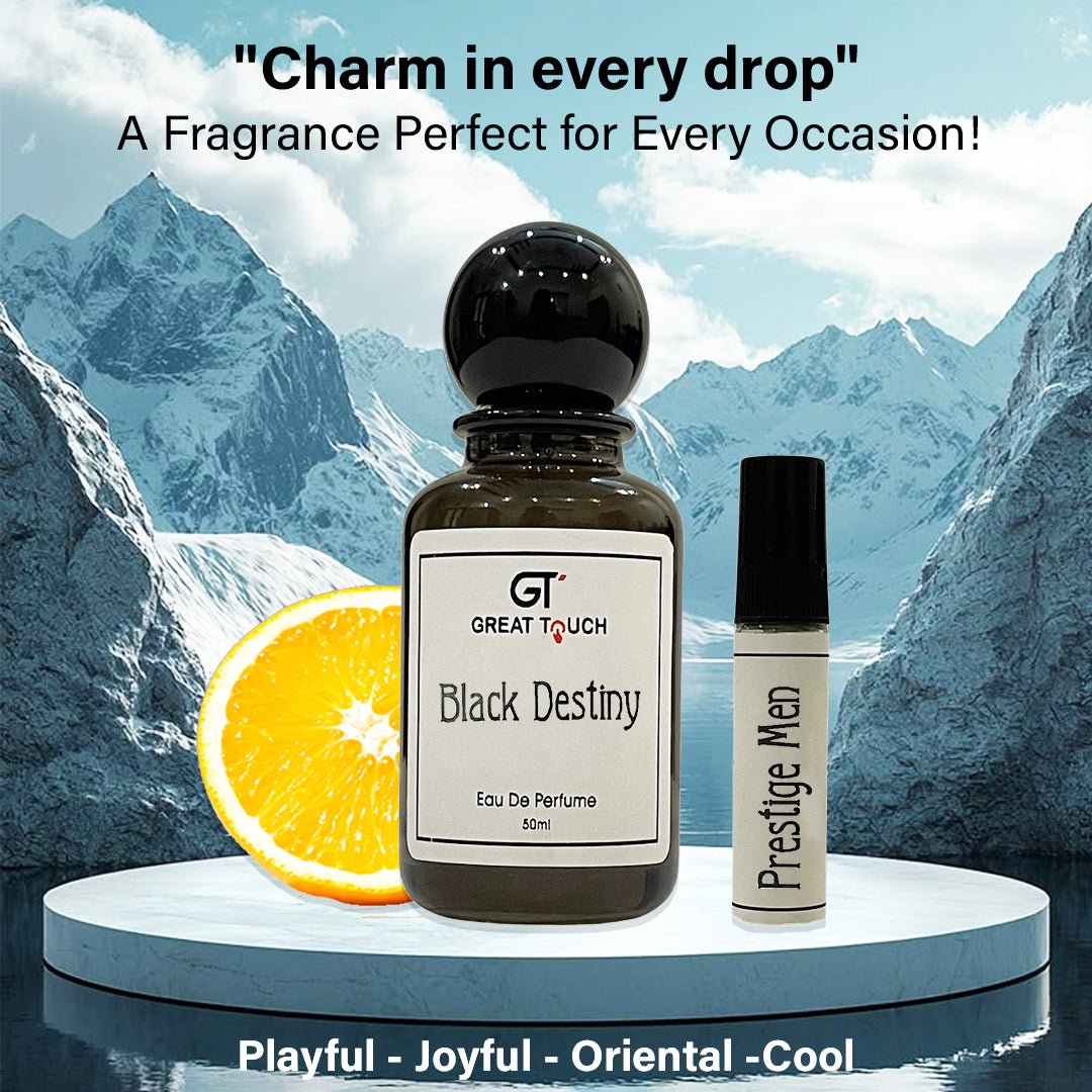 The Luxury Black Destiny For Mens perfume with Gift Packaging (Free Pocket Perfume) - Great Touch