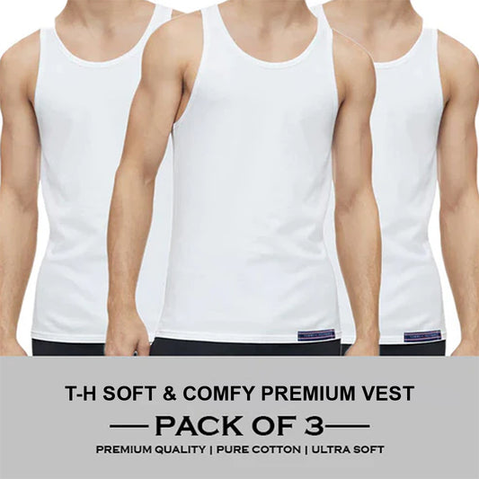 T-M-Y Premium Quality Ultra soft Under shirts Vest Pack of 3