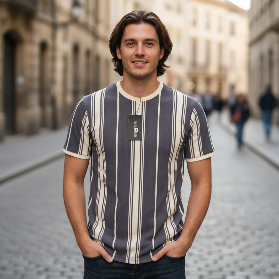 Urban Arch Greyish Imported Lining ribbed Tee - Urban Monarch