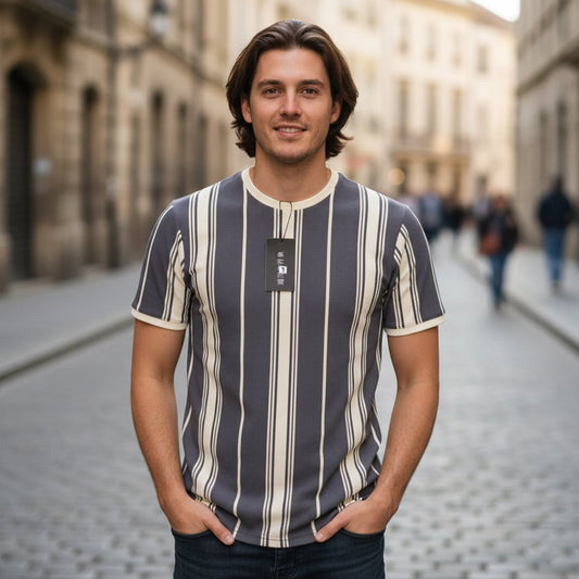 Urban Arch Greyish Imported Lining ribbed Tee - Urban Monarch